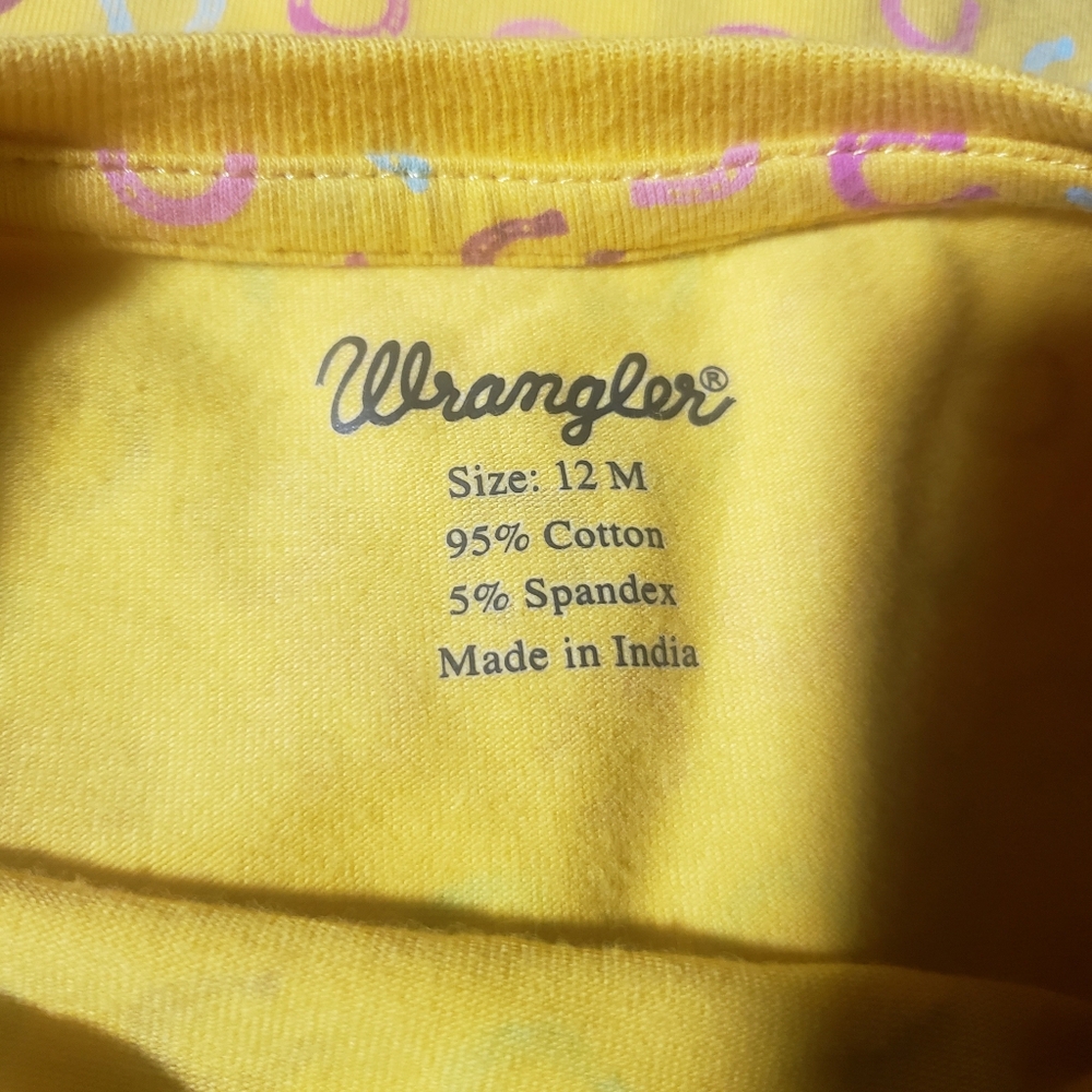 Wrangler Little Girl's Short Sleeve Tie Front T-Shirt (12M) - Picture 4 of 4